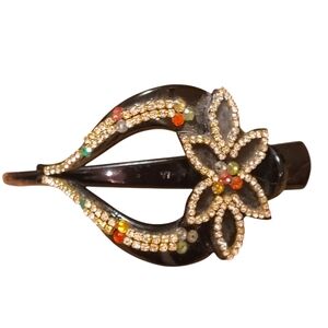 Elegant Black and Gold Hair Clip